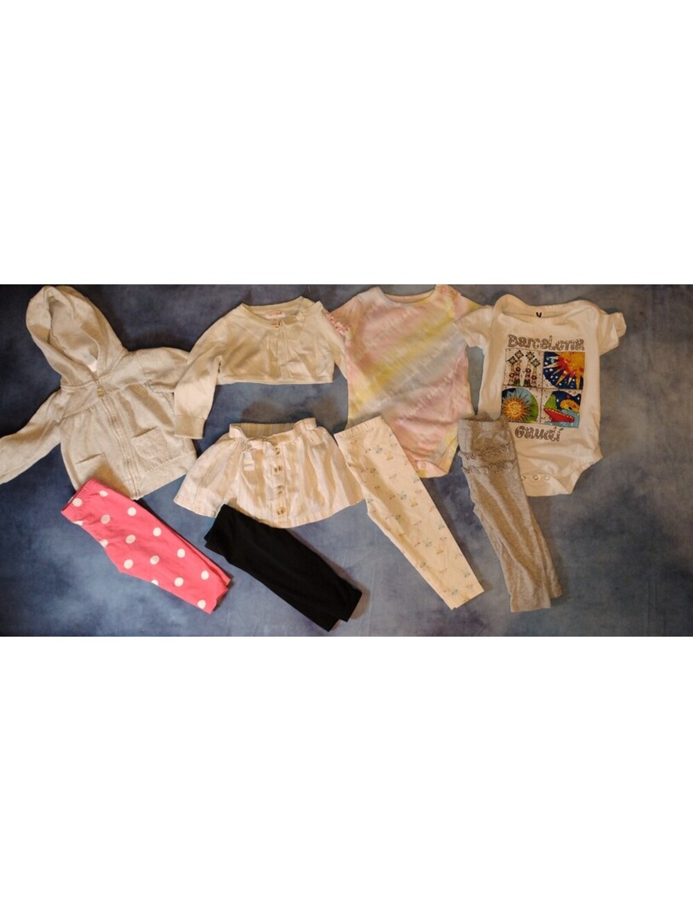 Baby Girls Leggings, Hoodie, Skirt, and Top Outfit Set